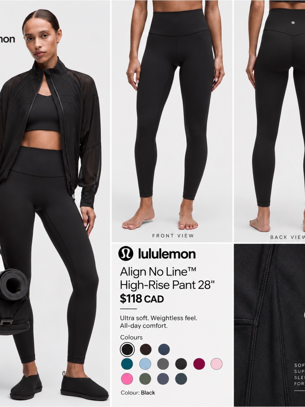 lululemon athletica Align No Line High-Rise Leggings - Black
